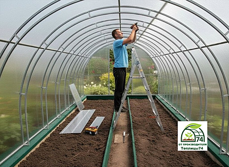 Теплица 3х6 (Двойная дуга, профиль 20х20, Практик 4 мм, плотность 0,52)