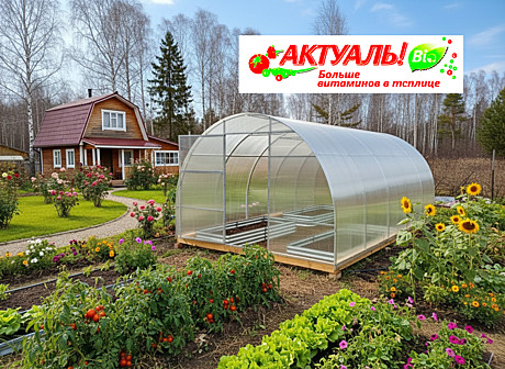 Теплицы с из профиля 40х20 с поликарбонатом Актуаль био 4 мм плотность 0,6