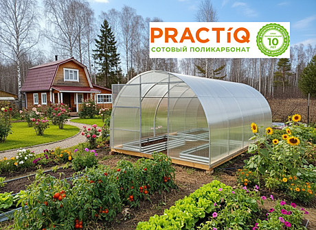 Теплицы с из профиля 40х20 с поликарбонатом Практик 4 мм плотность 0,52